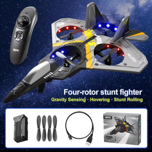 Elite V17 2.4G RC Fighter Jet Glider Airplane flying outdoors