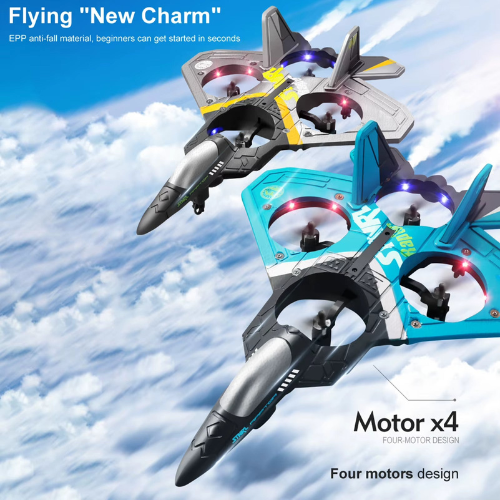 Elite V17 2.4G RC Fighter Jet Glider Airplane flying outdoors