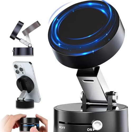 MagGrip 360 Rotating Magnetic Car Phone Holder with adjustable angle and magnetic grip for secure smartphone placement.