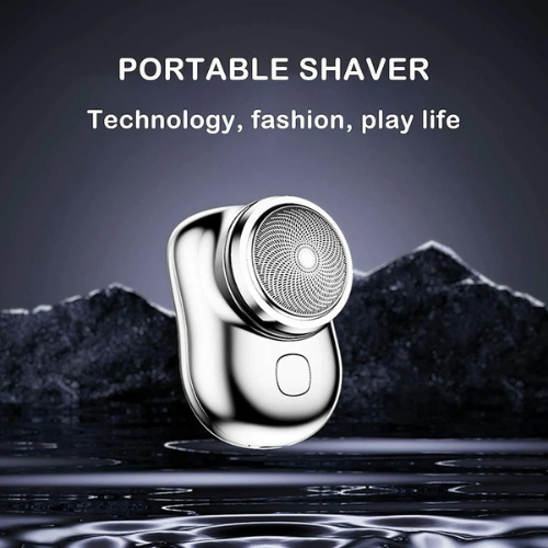 PowerTrim USB Cordless Rechargeable Electric Shaver for All displayed against a stylish background.