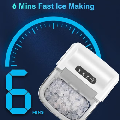 Portable 1.1L Countertop Ice Cube Maker for Home