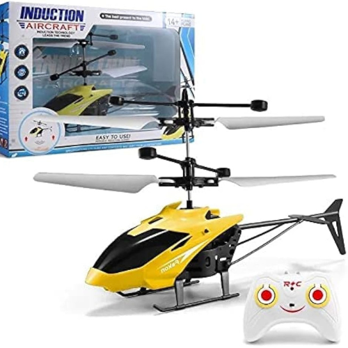 SkyHover Remote Control Inductive Suspension Helicopter Toy with remote and packaging in image.